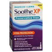 0.3mL Soothe XP Xtra Protection Preservative Free Emollient Lubricant Eye Drops 30 Single Dose Vials per Carton