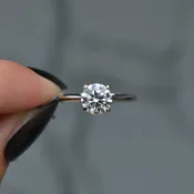 1.50 CT Round Diamond Solitaire Ring
