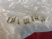 12  Bright Brass Escutcheon Pins For Mounting Tweed Amp Logos, #BBEP