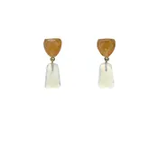 Amber & Opal Earrings
