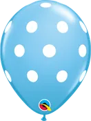 11" Latex - Blue Polka Dots