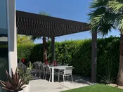 Modern 16x16 Attached Pergola - Black