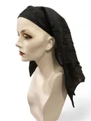 ABonita Black Embroidery Head Scarf