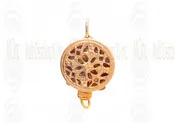 14BCR11Y : 14 K Yellow Gold Filigree Box Clasp for 1 Strand : Round 9 mm