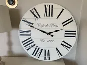 Cafe de Paris White Farmhouse Clock