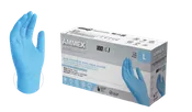 AMMEX Stretch Synthetic Blue Vinyl PF Exam Gloves