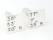 Coordinates Square Cufflinks — The Silver Diva