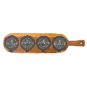 Acacia Wood & Slate Serving Board