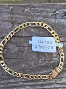 14k 10.2 figuro bracleet- 7.75″