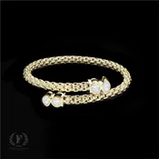 14K GOLD DIAMOND BANGLE BRACELET