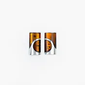 Amber Silver Stud Earrings