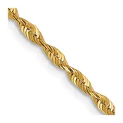 10K 1.8Mm Diamond-Cut Lightweight Rope Chain