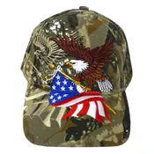 American Eagle USA Flag Baseball Patriotic Hat Adjustable Unisex Trucker Cap