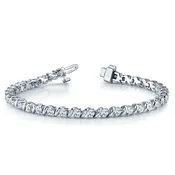 14k S-Link Diamond Tennis Bracelet, Round Diamonds