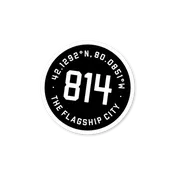 814 Coordinates Sticker