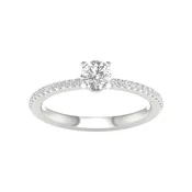 0.9 CTW Straight Shank Diamond Engagement Ring