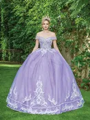 DQ -1566 Lily's Lilac Off the Shoulder Quince/Sweet 16 Dress