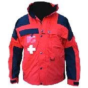#004 Isotherm Standard Patrol Jacket, Mid, Red/Black, w/Crosses