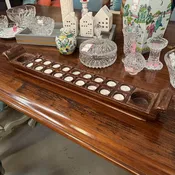 Antique Malaysian Mancala (Congkak Game) 32"L