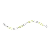 Silver Sunshine Yellow Enamel Paperclip Bracelet