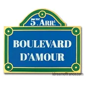 Enamel Pin - Paris Street Sign Boulevard d'Amour | Lilly Baik