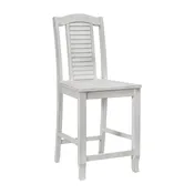 24-Inch Seaside Stool in Chalk, Ready to Ship