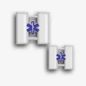 Emergency Medical Services Double Bar Rank Insignia - Pair