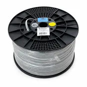 Steren 1000ft 26AWG 8C Telephone Modular Cable cULus Flat Stranded Spool Silver | Professional Electronics & Networking Accessory