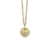 Ali Dumont 18k Gold and Diamond Pendant Necklace