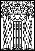 2-011 Custom Printed Stained Glass Window Film