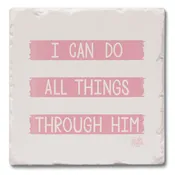All Things Single Tumbled Tile Coaster 4" Square Create Your Own Collection