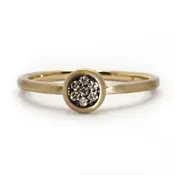 Chocolate Diamond Cluster Stackable Ring
