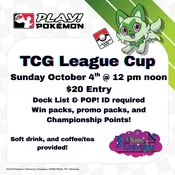 Pokemon TCG League Cup Oct. 4th @ 12 pm NOON — 3rd Universe