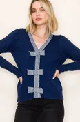 Bow Accented Cardigan