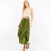 Cotton Hand Loomed Cinch up Long Skirt/Dress