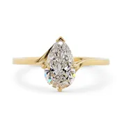 1.51ct Carmen Bypass Pear Lab Grown Diamond Engagement Ring