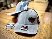 USA with Flag Stars & Stripes Leather Patch Hat, Laser Engraved, Richardson 112 Snapback, Trucker Hat — Shadow Graphic Images