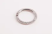 Gemmed Titanium Ring — Body Jewlz