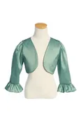 3/4 sleeve poly dupioni bolero jacket