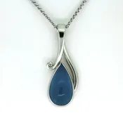 Aqua Cabochon Pendant