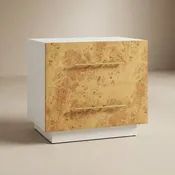 Abel 2-Drawer Burl Wood Nightstand by Modway
