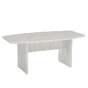 6' Boat Shape Conference Table Arcadia White