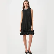 PLEATED EMBELLISHED A-LINE
