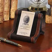 Leather Business Card Phone Stand | Col. Littleton