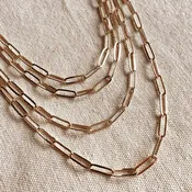 18k Gold Filled Classic Paperclip Chain - 18"