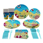 Beach Party Supplies Packs (116 Pieces for 16 Guests)