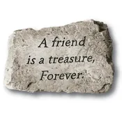 10" Garden Stone - A Friend is a Treasure Forever