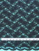 Alencon Lace, Allover Double Flowers, Leaves, 52″ wide, Black
