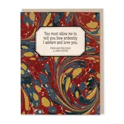 You Must Allow Me Jane Austen Love Card