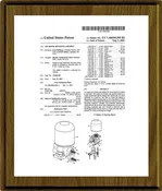12" x 14" Basic Patent Plaque (White Plate)